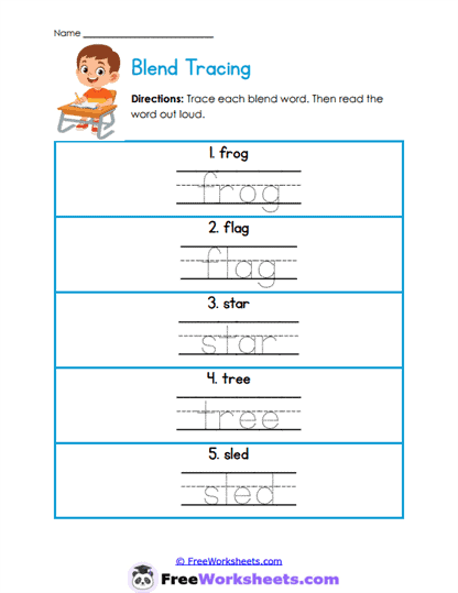 Break Tracing Worksheet