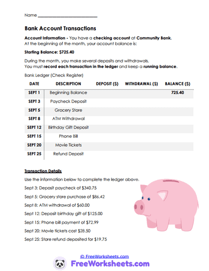 Account Tracker Worksheet