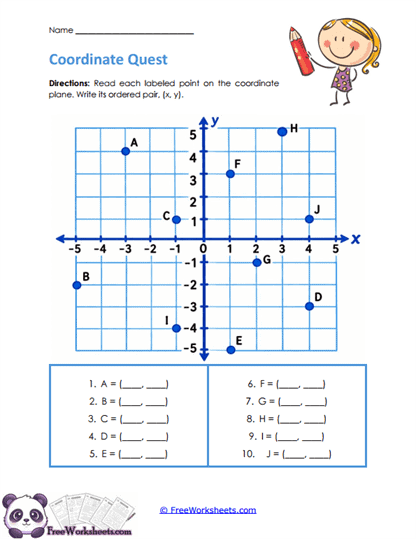 Coordinate Hunt Worksheet