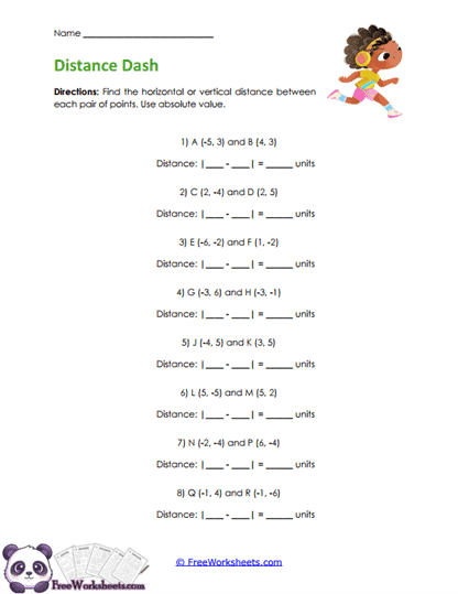 Distance Measure Worksheet