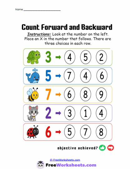 Next Number Worksheet
