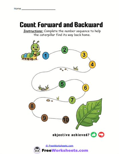 Caterpillar Trail Worksheet