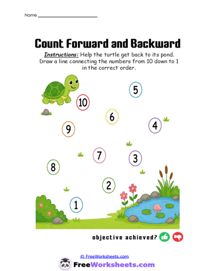 Turtle Trail Worksheet