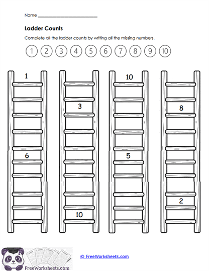 Ladder Counts Worksheet