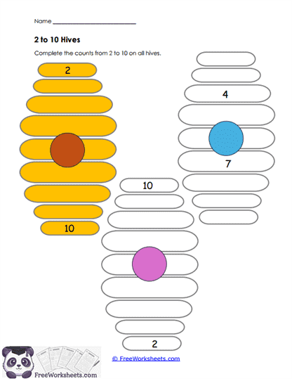 2 to 10 Hives Worksheet