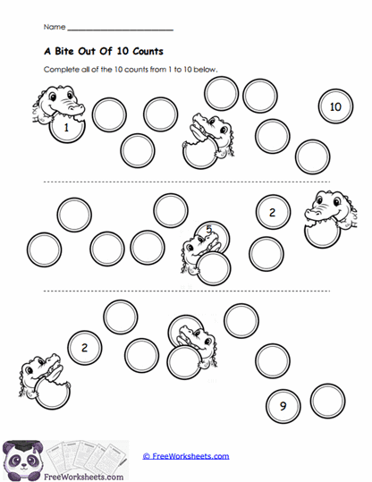 A Bite Out Of 10 Counts Worksheet
