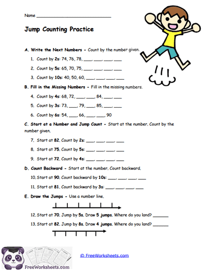 Jump Counts Worksheet
