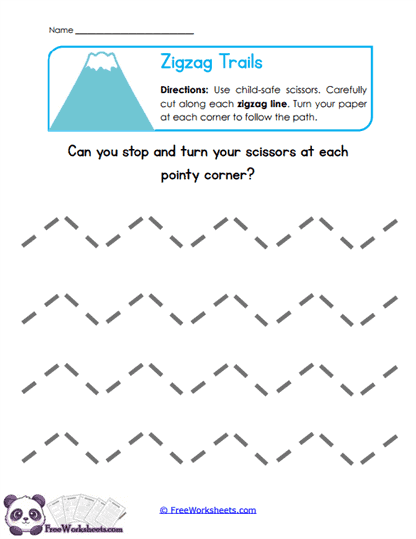 Zigzag Turns Worksheet