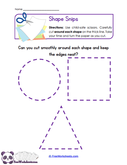 Shape Cutting Worksheet