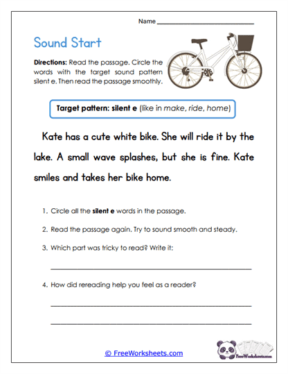 Sound Start Worksheet