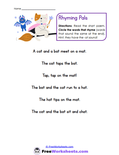 Fix the Sentence Worksheet