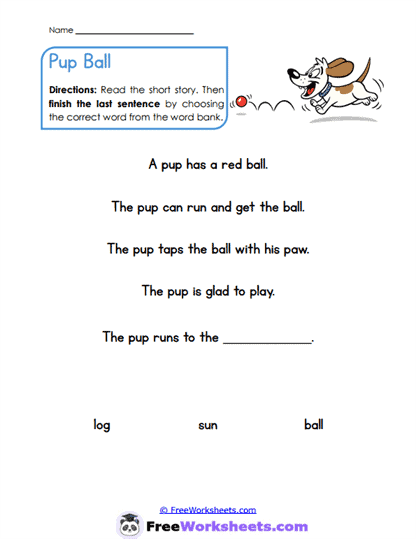 Story Order Worksheet