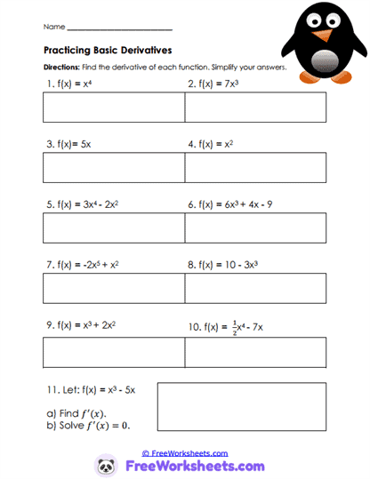 Power Practice Worksheet
