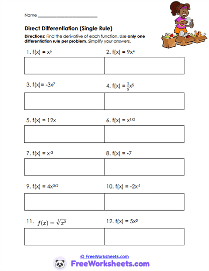 Single Rules Worksheet