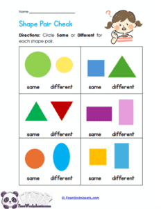 Shape Check Worksheet - FreeWorksheets.com