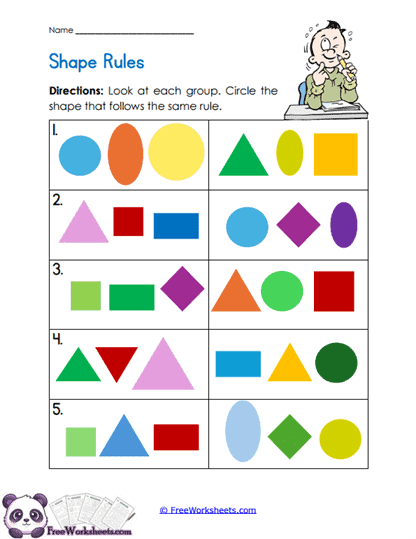 Shape Rules Worksheet