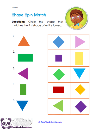 Shape Turns Worksheet