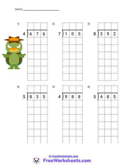 Jungle Division Worksheet