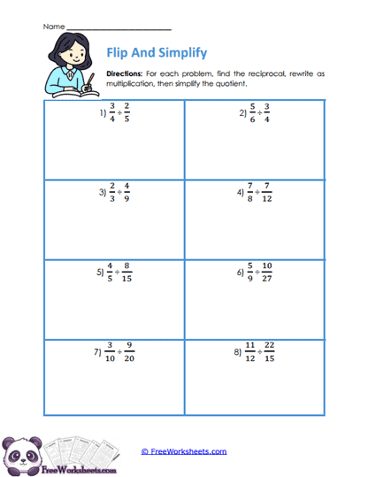 Flip And Simplify Worksheet