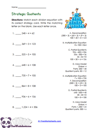 Strategy Matcher Worksheet