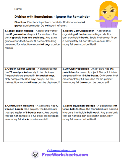 Full Groups Worksheet