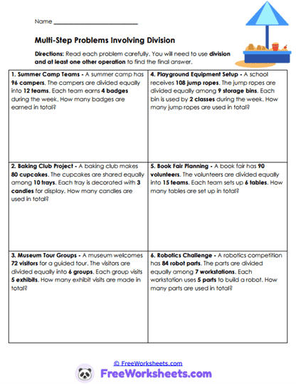 Team Totals Worksheet