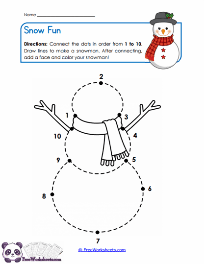 Dot to Dot Preschool Worksheet Collection