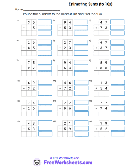 Hundred Builder Worksheet
