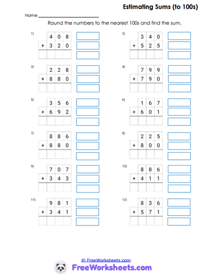Hundred Paths Worksheet