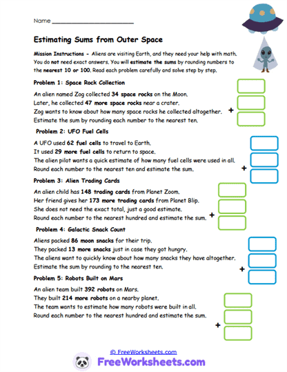 Dino Totals Worksheet