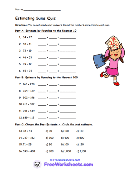 Number Rounds Worksheet