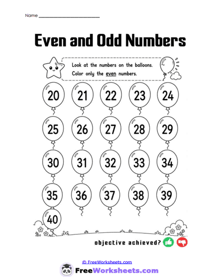 Balloon Review Worksheet