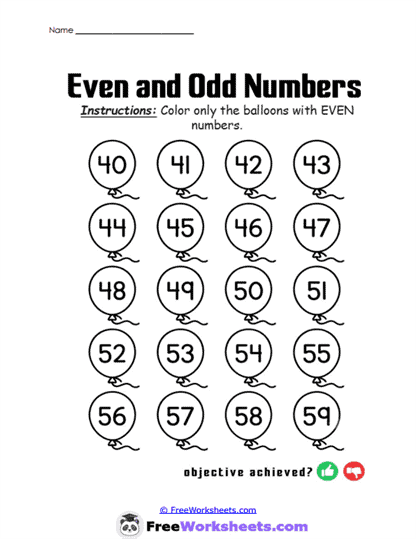 Balloon Bundle Worksheet