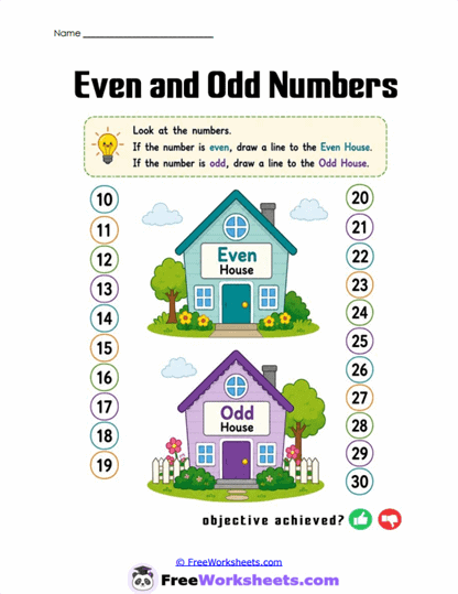 House Routes Worksheet