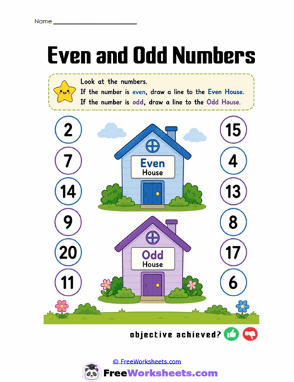House Match Worksheet