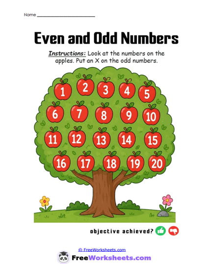 Apple Pick Worksheet