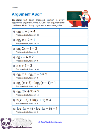 Argument Audit Worksheet