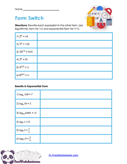 Form Conversion Worksheet