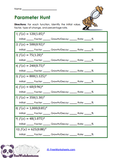 Parameter Search Worksheet