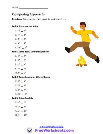Power Compare Worksheet