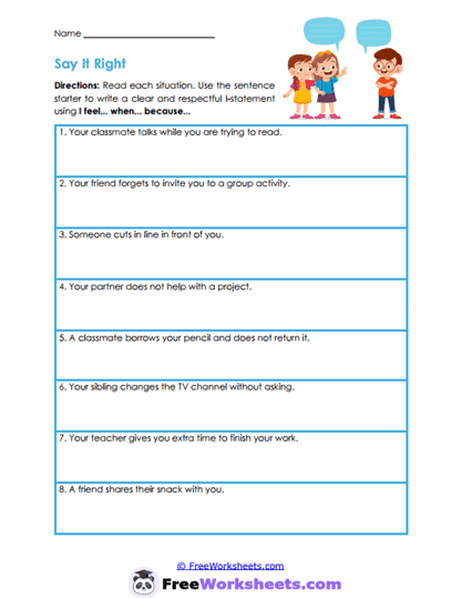 Clear Statements Worksheet