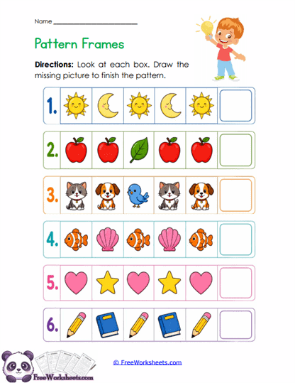 Pattern Frames Worksheet