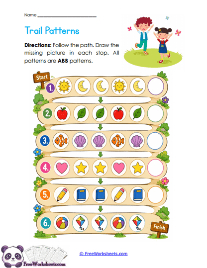 Pattern Trail Worksheet