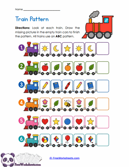 Kindergarten Extending Patterns Worksheet Collection