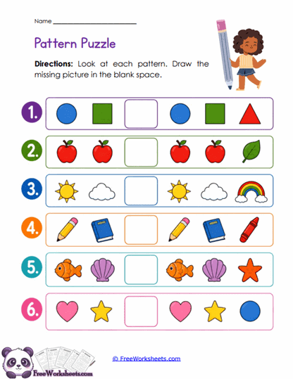 Pattern Puzzle Worksheet