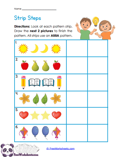 Pattern Strips Worksheet