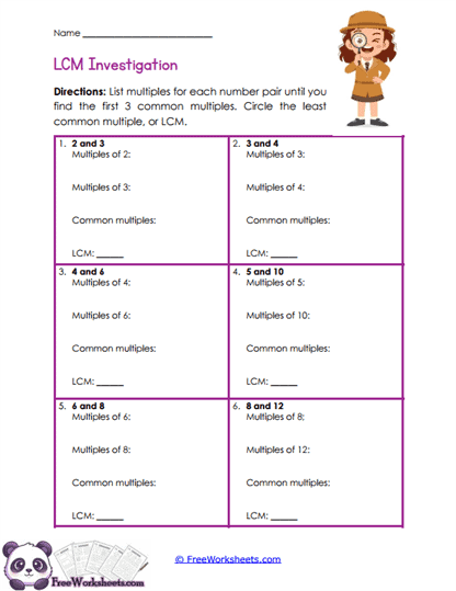 Multiple Investigator Worksheet