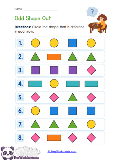 Shape Oddity Worksheet