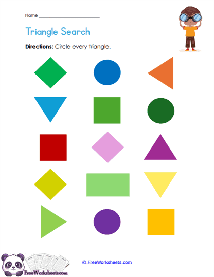 Triangle Hunt Worksheet