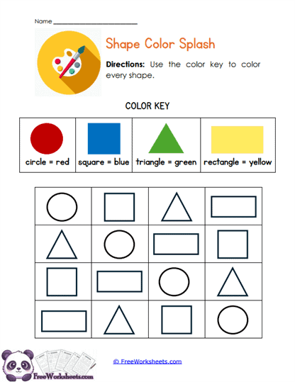 Shape Colors Worksheet